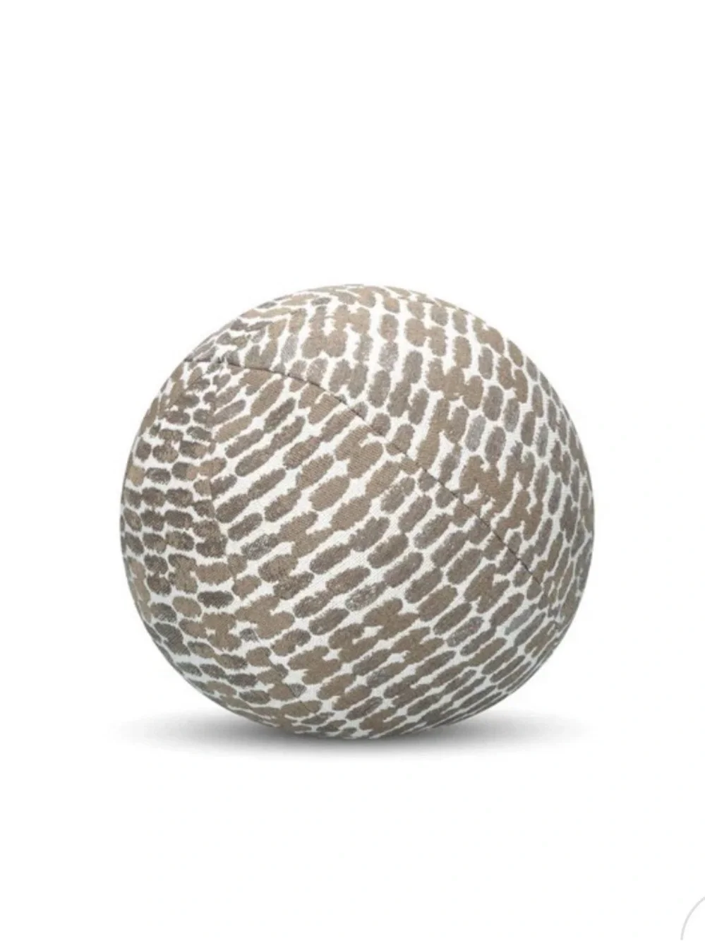 Elaine Smith Luxury Thumbprint Patterned Sphere Latte Orb Round Pillow Outdoor